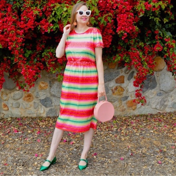 J.crew watermelon sequin dress, size 2 NWT - Picture 3 of 3